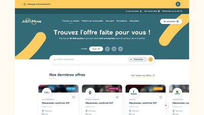 Refonte du site d’emploi JobToMove avec Drupal - Création de site internet