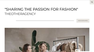 Websiteerstellung für eine Modeagentur - Création de site internet