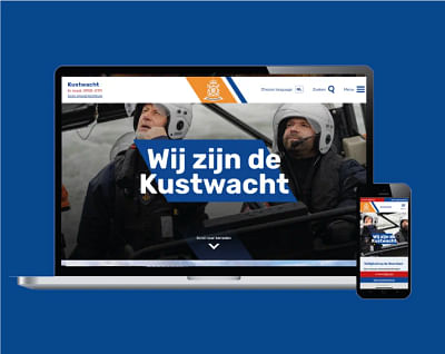 Website Kustwacht Nederland - Webseitengestaltung
