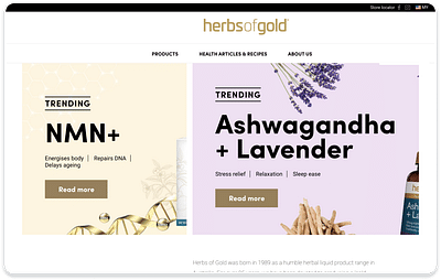 Herbs of Gold - eCommerce Solutions - E-commerce