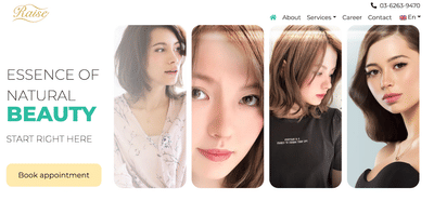 Beauty Salon: English website&Influencer marketing - Website Creatie