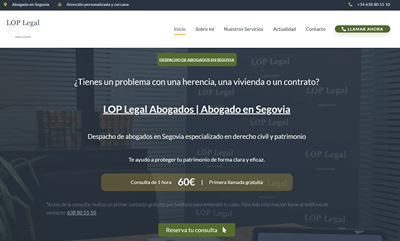LOP Legal Abogados - Creación de Sitios Web