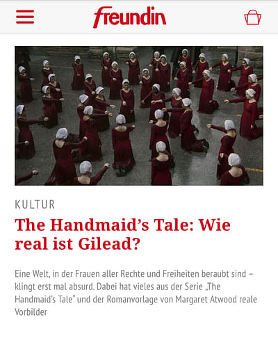 PR Kampagne TV Ausstrahlung The Handmaid's Tale S2 - Content Strategy
