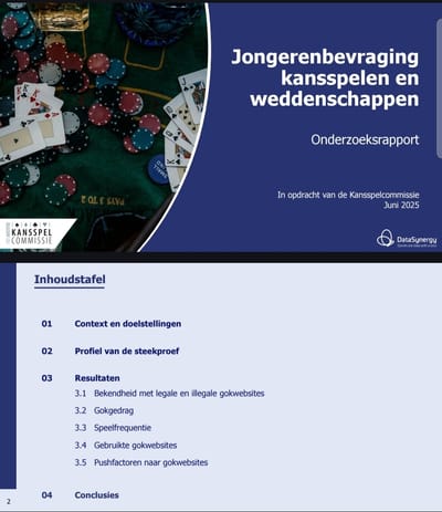 Jongeren en kansspelen - Marktonderzoek