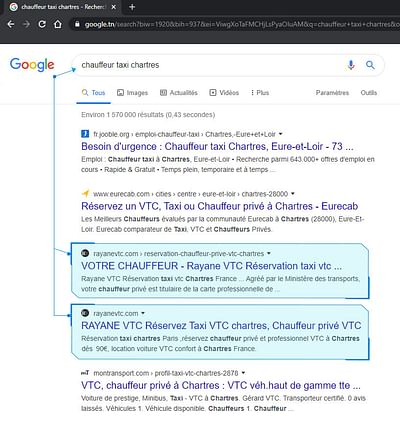Référencement RAYANE VTC - Planification médias