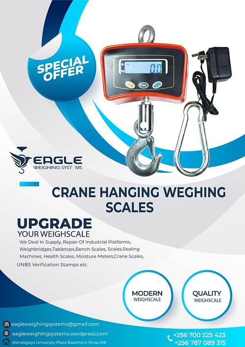 Waterproof digital hanging scales for fisheries in Uganda cover