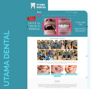 Utama Dental - Website Creation