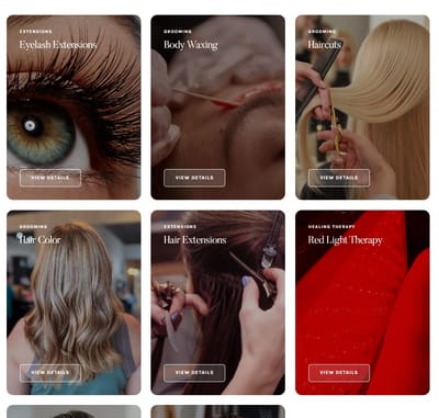 The Vines Salon & Spa Website Development - Creación de Sitios Web
