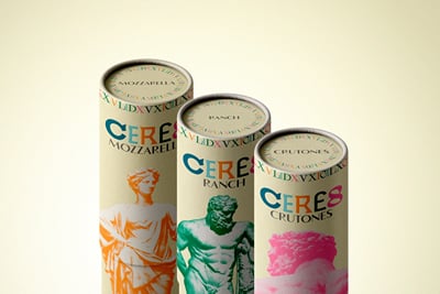 Ceres · Identidad para ensalada César premium - Packaging