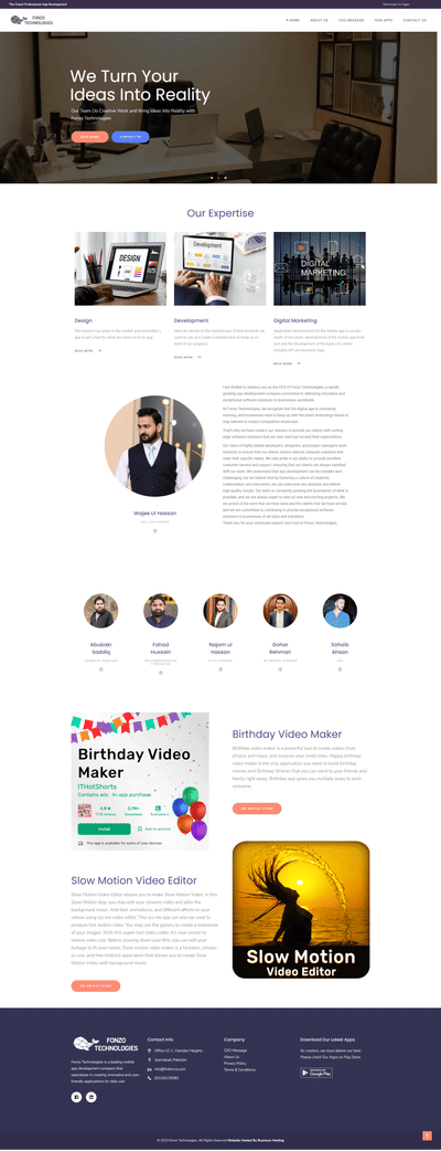Fonzo Technologies - Copywriting