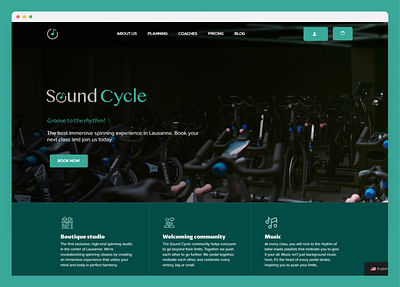 Sound Cycle : Une expérience fitness haut de gamme - Création de site internet