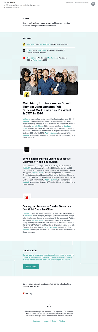 Weekly Newsletter - Email Marketing