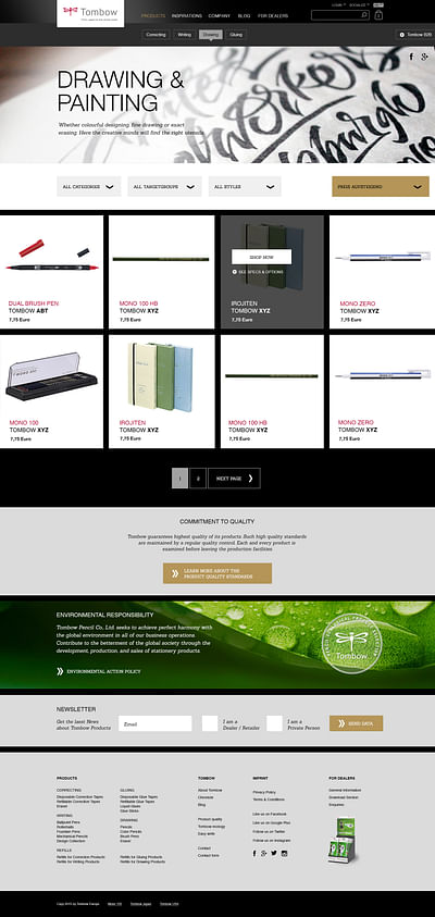 Tombow Europe: Webshop und Product Information ... - E-commerce