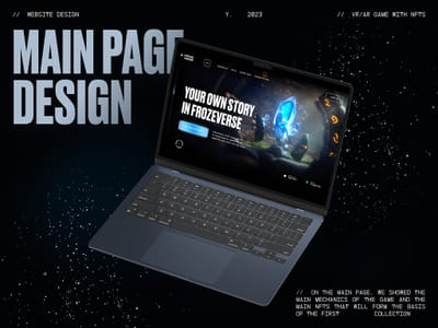 Frozeverse - Metaverse Game Web Design - 3D