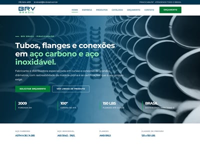 BRV Brasil — website rebuild for a steel pipe manufacturer - Webseitengestaltung
