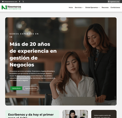 Newmeros Website - Webseitengestaltung