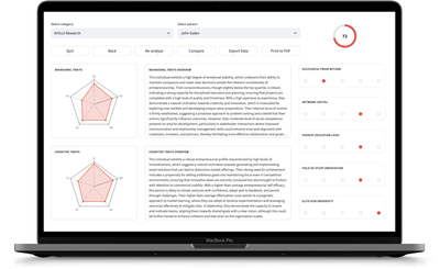 Psychometric AI Founder Success Prediction System for VC Fund - Data Consulting