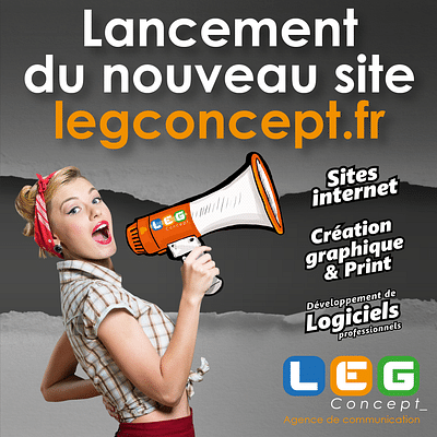 Lancement nouveau site LEG Concept - Webseitengestaltung