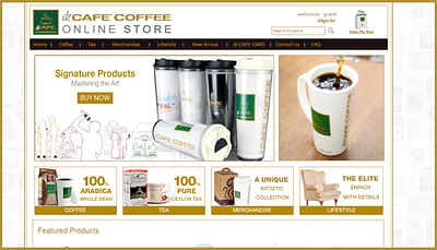 Dr Cafe Online Shopping website - Website Creation