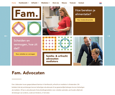 Website met CMS voor Fam. Advocaten