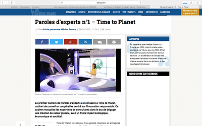 La Tribune - Emissions Paroles d'experts - web TV - Media Planning