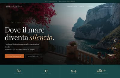 Villa Arenaria: Sito Luxury per Relais Costiera - Amministrazione Web