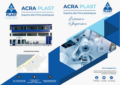 Chemise à Rabat avec Catalogue pour ACRA PLAST - Identité Graphique