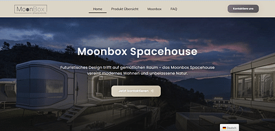 Moonbox Spacehouse - Webseitengestaltung
