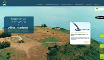 Site de présentation de projet Ailes Marines - Ergonomie (UX/UI)