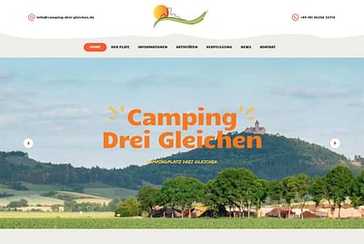 Camping Drei Gleichen | Webseite, Webshop & SEO - Grafikdesign