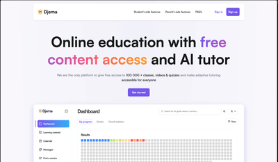 Djema - Online education generated by AI - Web Applicatie