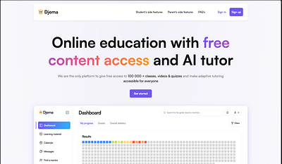 Djema - Online education generated by AI - Webanwendung