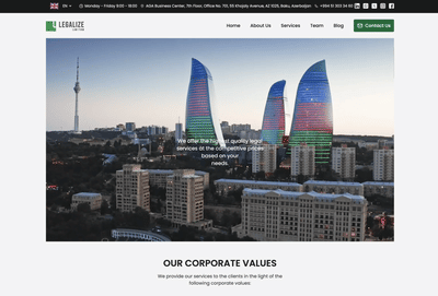 Legalize Law Firm - Website creation - Grafikdesign