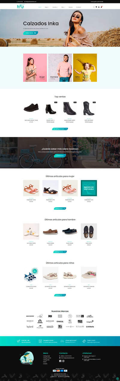 Diseño Web Ecommerce para Calzados Inka - Creación de Sitios Web