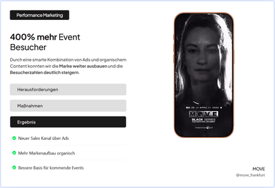 MOVE | Markenaufbau & 400% mehr Besucher für Eventreihe - Markenbildung & Positionierung