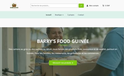 Barry’s Food Guinée - Website Creation
