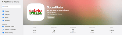 Sound Italia - Mobile App