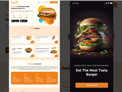 Crunch Burger – Mobile App & Website - Design & Development - Mobile App