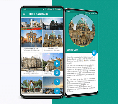 Berlin Audioguide | GPS Tracking App - Grafikdesign
