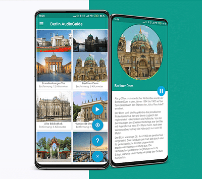 Berlin Audioguide | GPS Tracking App - Graphic Design
