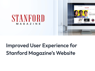 New website for Stanford Magazine - Website Creation