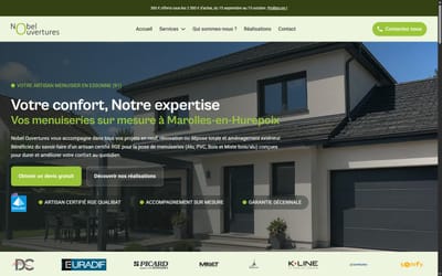 Refonte de site vitrine pour une entreprise de menuiseries - Création de site internet