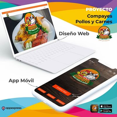 App Móvil Compayes Pollos y Carnes - App móvil