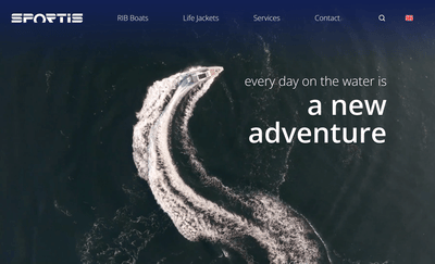 Sportis.pl - website for a RIB Boat Manufacturer - Creación de Sitios Web