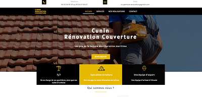 Création de site internet I Cunin Renovatio - Aplicación Web