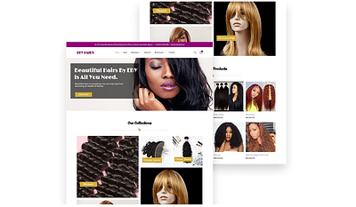 Ecommerce Website Design for a Hair Retailer - E-commerce