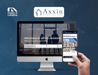 Site internet Axxin Immo - Création de site internet