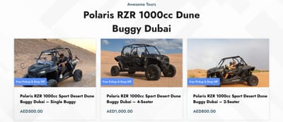 Buggy DXB Website Creation - Création de site internet