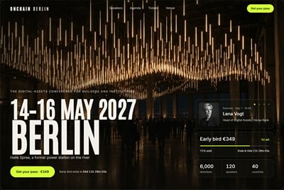 Onchain Berlin · Landing page · a concept by Elypt - Website Creatie