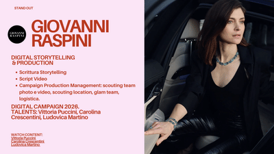 Giovanni Raspini - Celebs Campaign 2026 - Video Production